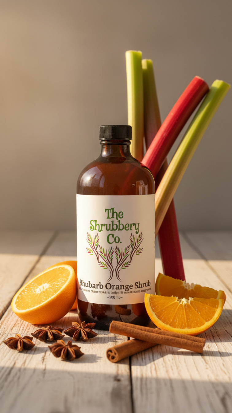 Rhubarb Orange Shrub